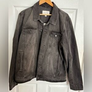 Sun + Stone Men's Charcoal Washed Denim Jacket